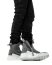 BORIS BIDJAN SABERI BBS men BAMBA3.1 high top zip sneaker shoe boot herren schuh object dyed hand treated nat white tan cow leather perforated ink grey hide m 20