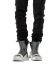 BORIS BIDJAN SABERI BBS men BAMBA3.1 high top zip sneaker shoe boot herren schuh object dyed hand treated nat white tan cow leather perforated ink grey hide m 21