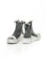 BORIS BIDJAN SABERI BBS men BAMBA3.1 high top zip sneaker shoe boot herren schuh object dyed hand treated nat white tan cow leather perforated ink grey hide m 4