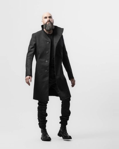 hide-m | Boris Bidjan Saberi COAT 1 MID - exclusively, black cotton