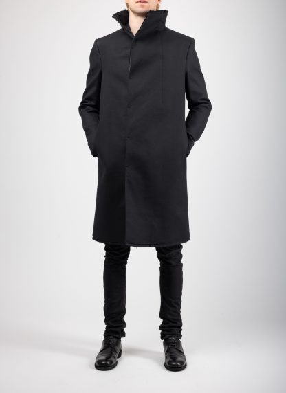 BORIS BIDJAN SABERI BBS COAT1 MID FIF10008 men coat jacket herren jacke mantel cotton black hide m 4