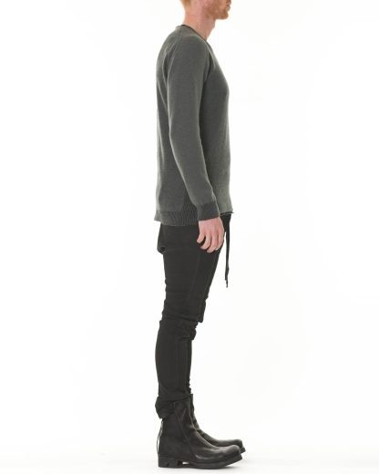 LAYER 0 RN Sweater round neck men herren pulli pullover green grey hide m 4