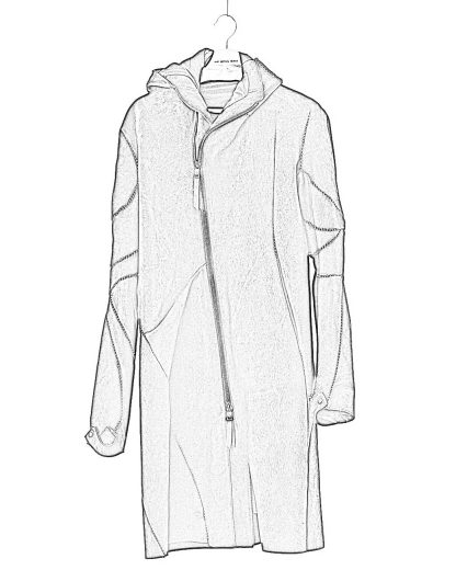 LEON EMANUEL BLANCK LEB Distortion Overundercoat Lined DIS OUC 01 M men coat parka herren leder mantel horse sharpened halbrau black hide m 2