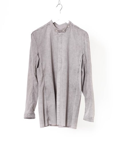 BORIS BIDJAN SABERI BBS SHIRT1 F1501M Men Shirt Herren Hemd cotton linen elastan carbon grey hide m 1