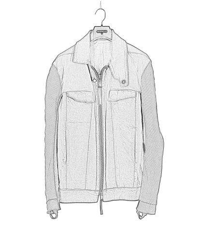BORIS BIDJAN SABERI BBS TEJANA1.3 FKU10001 FMM20020 T men jacket herren jacke exclusively cotton perforated horse leather full black hide m 1