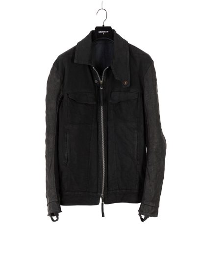 BORIS BIDJAN SABERI BBS TEJANA1.3 FKU10001 FMM20020 T men jacket herren jacke exclusively cotton perforated horse leather full black hide m 2