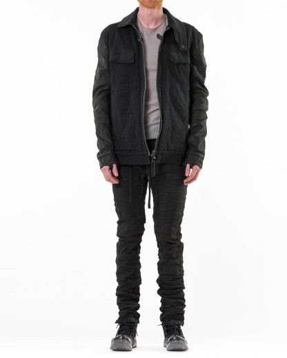 BORIS BIDJAN SABERI BBS TEJANA1.3 FKU10001 FMM20020 T men jacket herren jacke exclusively cotton perforated horse leather full black hide m 3