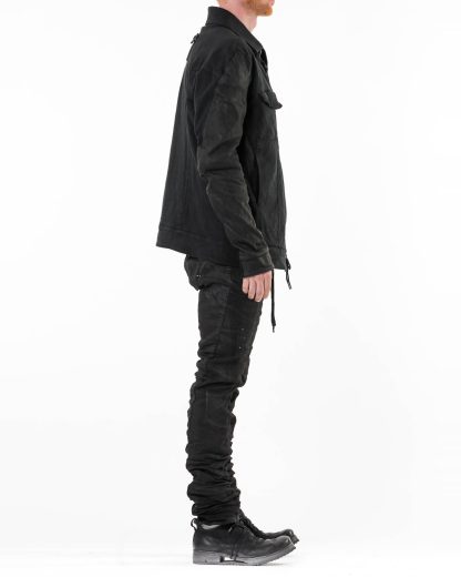 BORIS BIDJAN SABERI BBS TEJANA1.3 FKU10001 FMM20020 T men jacket herren jacke exclusively cotton perforated horse leather full black hide m 6