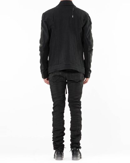 BORIS BIDJAN SABERI BBS TEJANA1.3 FKU10001 FMM20020 T men jacket herren jacke exclusively cotton perforated horse leather full black hide m 7