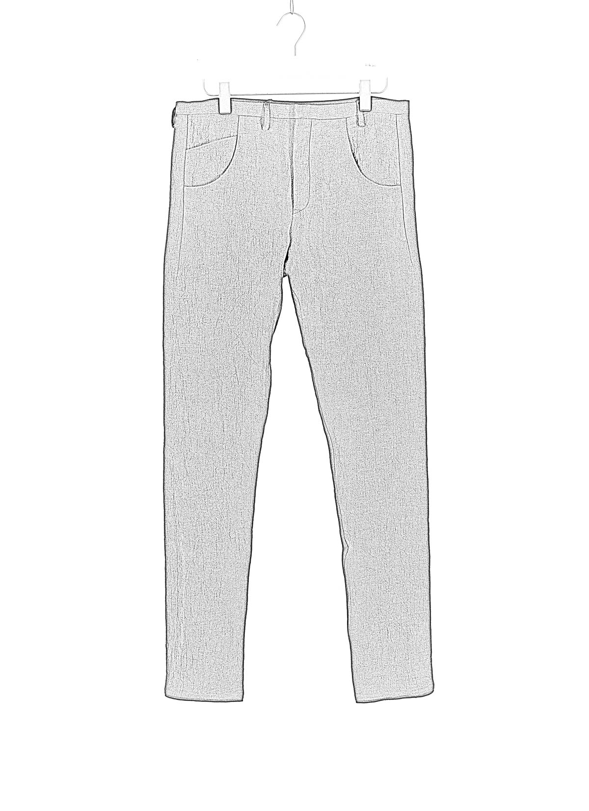 hide-m | Label Under Construction One Cut Hybrid Jeans, black linen