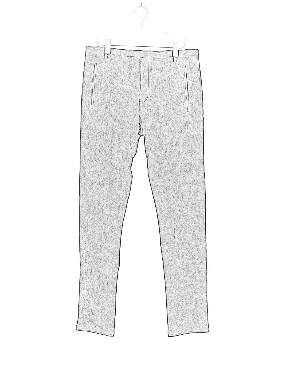 hide-m | Label Under Construction One Cut Pants, black linen