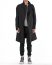 LEON EMANUEL BLANCK LEB DIS M OC 01 Men Distortion Officer Coat Herren Mantel cotton ea vinyl twill black hide m 3