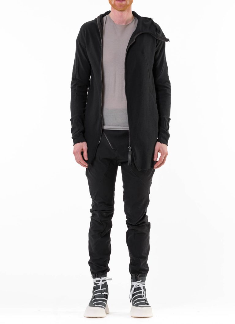 hide-m | LEON EMANUEL BLANCK Zipped Hoody Jacket, black cotton/ea