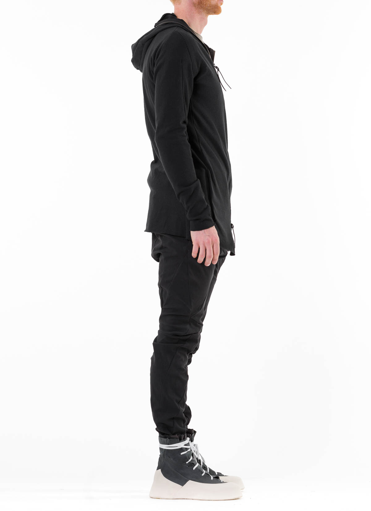 hide-m | LEON EMANUEL BLANCK Zipped Hoody Jacket, black cotton/ea