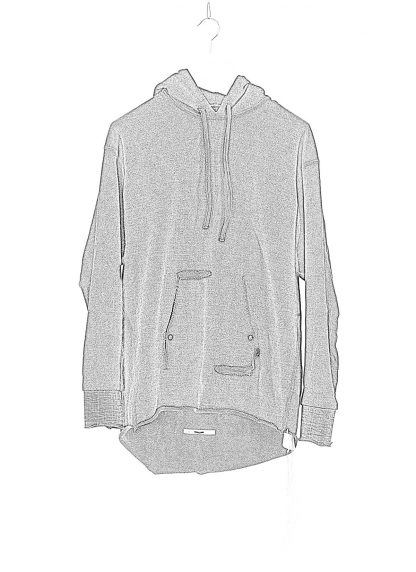 TAICHI MURAKAMI Men Moment Sweat Parka Oversize Hooded Sweater Herren Hoody DNA Paper Fleece printed paper cotton black olive hide m 1