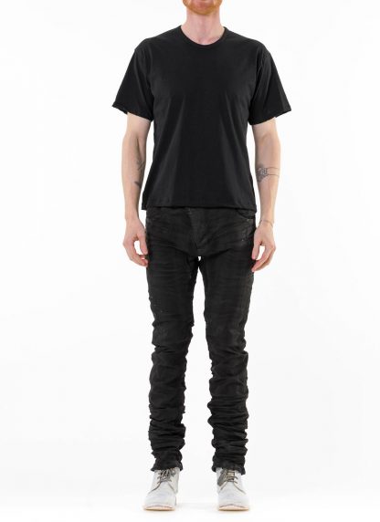 PROPOSITION CLOTHING CL 0157 Men TShirt overdyed patched unpatched cotton jersey black grey hide m 13