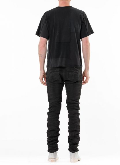 PROPOSITION CLOTHING CL 0157 Men TShirt overdyed patched unpatched cotton jersey black grey hide m 9