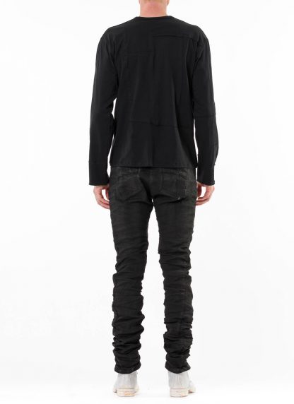 PROPOSITION CLOTHING CL 0173 Men Long Sleeve Top Shirt Tshirt Herren overdyed patched organic bamboo cotton jersey black hide m 5