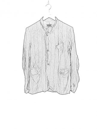 PROPOSITION CLOTHING CL 0184 Men Jacket Herren Jacke Blazer hand dyed floppy soft linen cotton black hide m 1