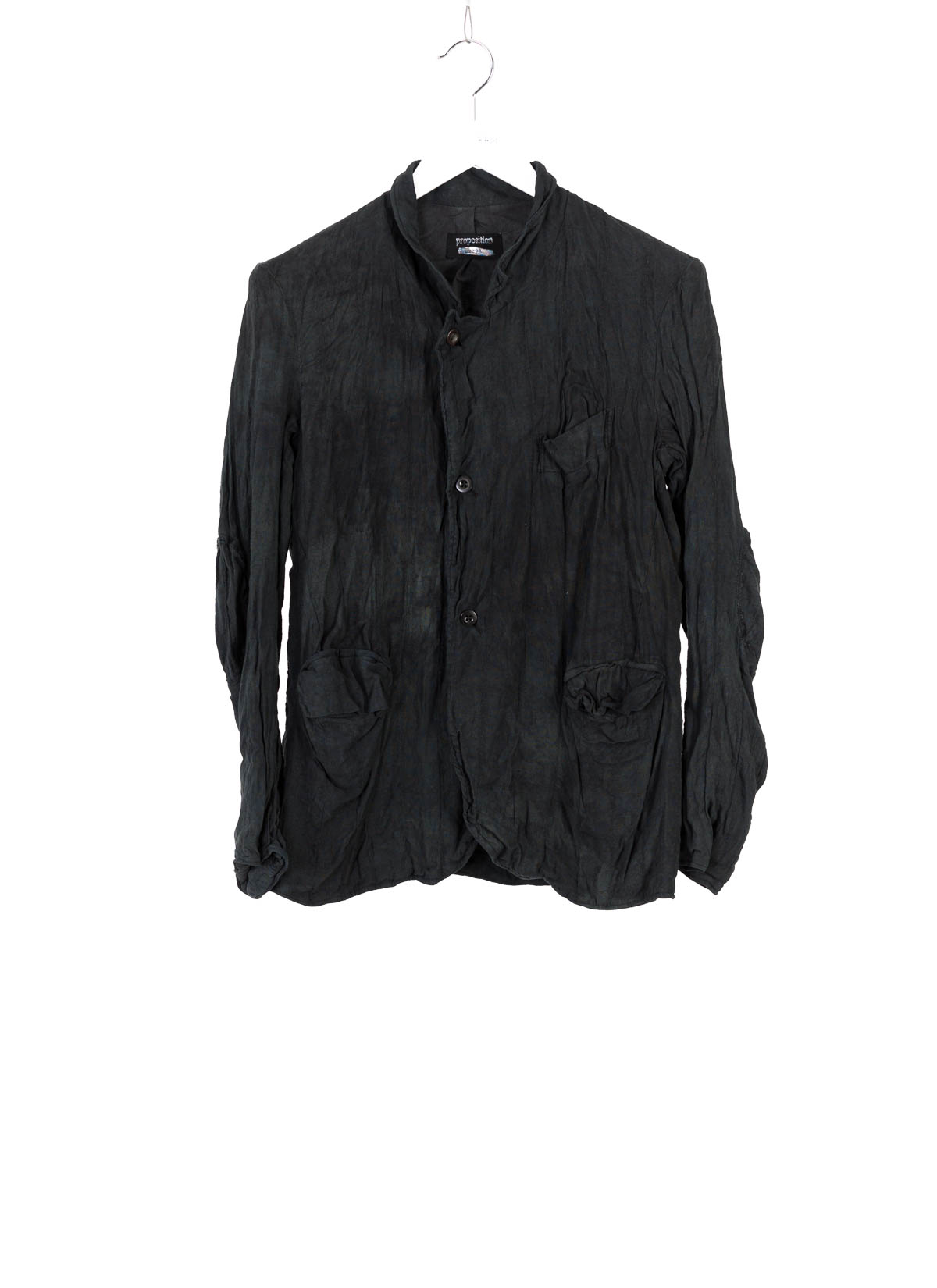 hide-m | CLOTHING Jacket, black hand dyed blazer