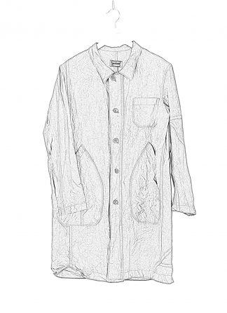 PROPOSITION CLOTHING Men CL 0165 Dust Coat Herren Mantel patched overdyed vintage sail cotton grey hide m 1