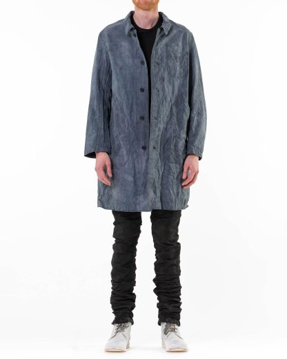 PROPOSITION CLOTHING Men CL 0165 Dust Coat Herren Mantel patched overdyed vintage sail cotton grey hide m 3
