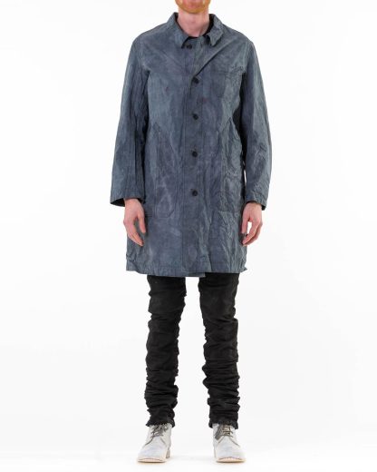 PROPOSITION CLOTHING Men CL 0165 Dust Coat Herren Mantel patched overdyed vintage sail cotton grey hide m 4