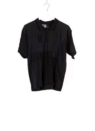 PROPOSITION CLOTHING Men CL 0190 Polo Shirt Herren Tshirt short sleeve overdyed patched vintage cotton black hide m 2
