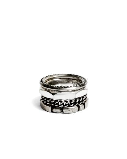 werkstatt munchen m1188 4ring combination facettes jewelry jewellery schmuck 925 sterling silver hide m 1