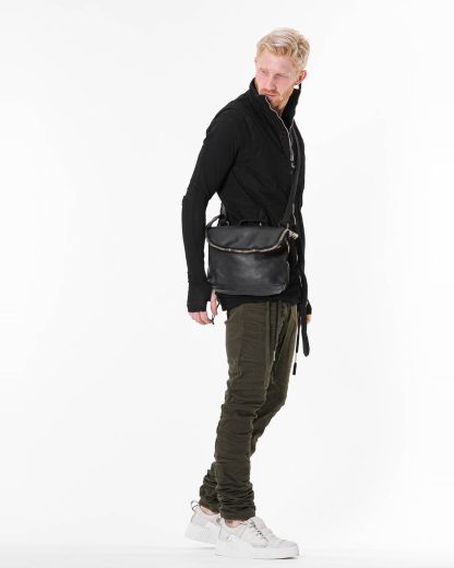 GUIDI M100 bag tasche horse full grain leather black hide m 3