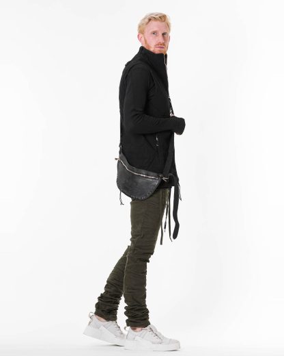 hide-m | GUIDI Q100 Small Shoulder Bag, black soft horse leather
