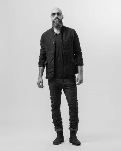 hide-m | POEME BOHEMIEN Men Lined Jacket GI-02, black