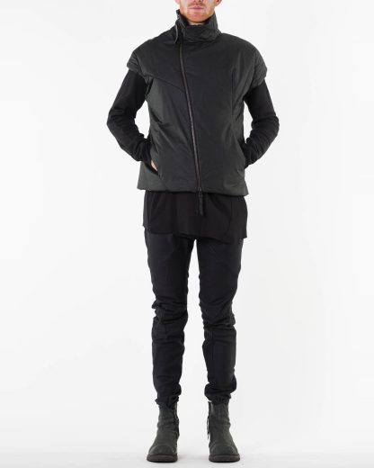LEON EMANUEL BLANCK LEB Men Explosion Down Vest DIS M EV 01 herren jacke weste jacket waxed cotton black hide m 5
