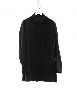 MA MAcross Maurizio Amadei Men 3 Pocket High Collar Wide Long Jacket J311L JM4 Herren Jacke Mantel Coat jersey cotton black hide m 1