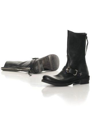 MA Maurizio Amadei Men Goodyear Tall Buckle Back Zip Boot S1C3Z CU Herren Schuh Stiefel Shoe horse leather black hide m 1
