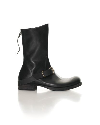 MA Maurizio Amadei Men Goodyear Tall Buckle Back Zip Boot S1C3Z CU Herren Schuh Stiefel Shoe horse leather black hide m 4