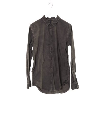 POEME BOHEMIEN Men Button Down Shirt Regular Fit SH 01 T 211 85 Herren Hemd cotton elastan dark grey hide m 1