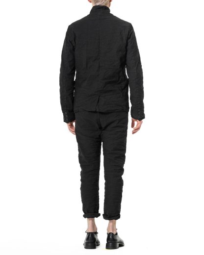 POEME BOHEMIEN Men Lined Jacket GI 02 T 120 99 Herren Jacke Blazer cotton linen mtf elastan black hide m 7