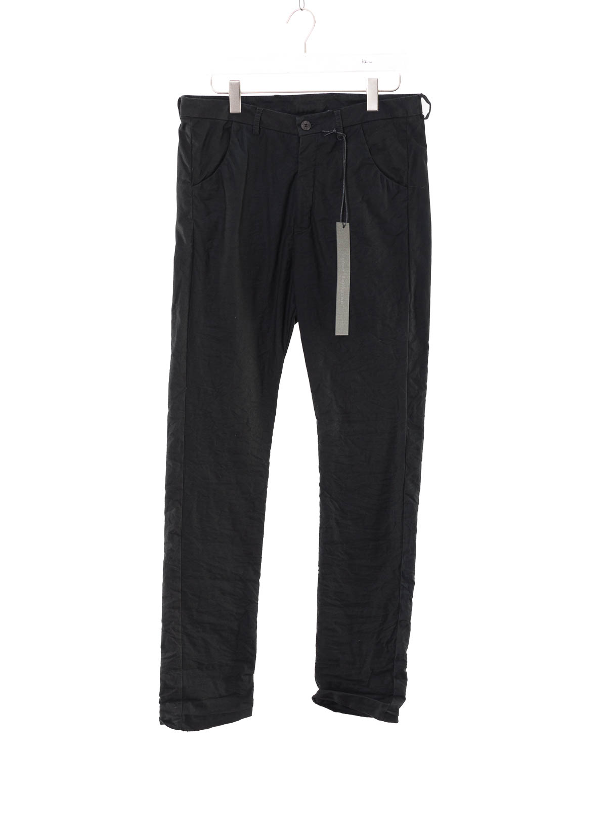hide-m | POEME BOHEMIEN Men Zip Pant Diagonal Pockets PT-37, black