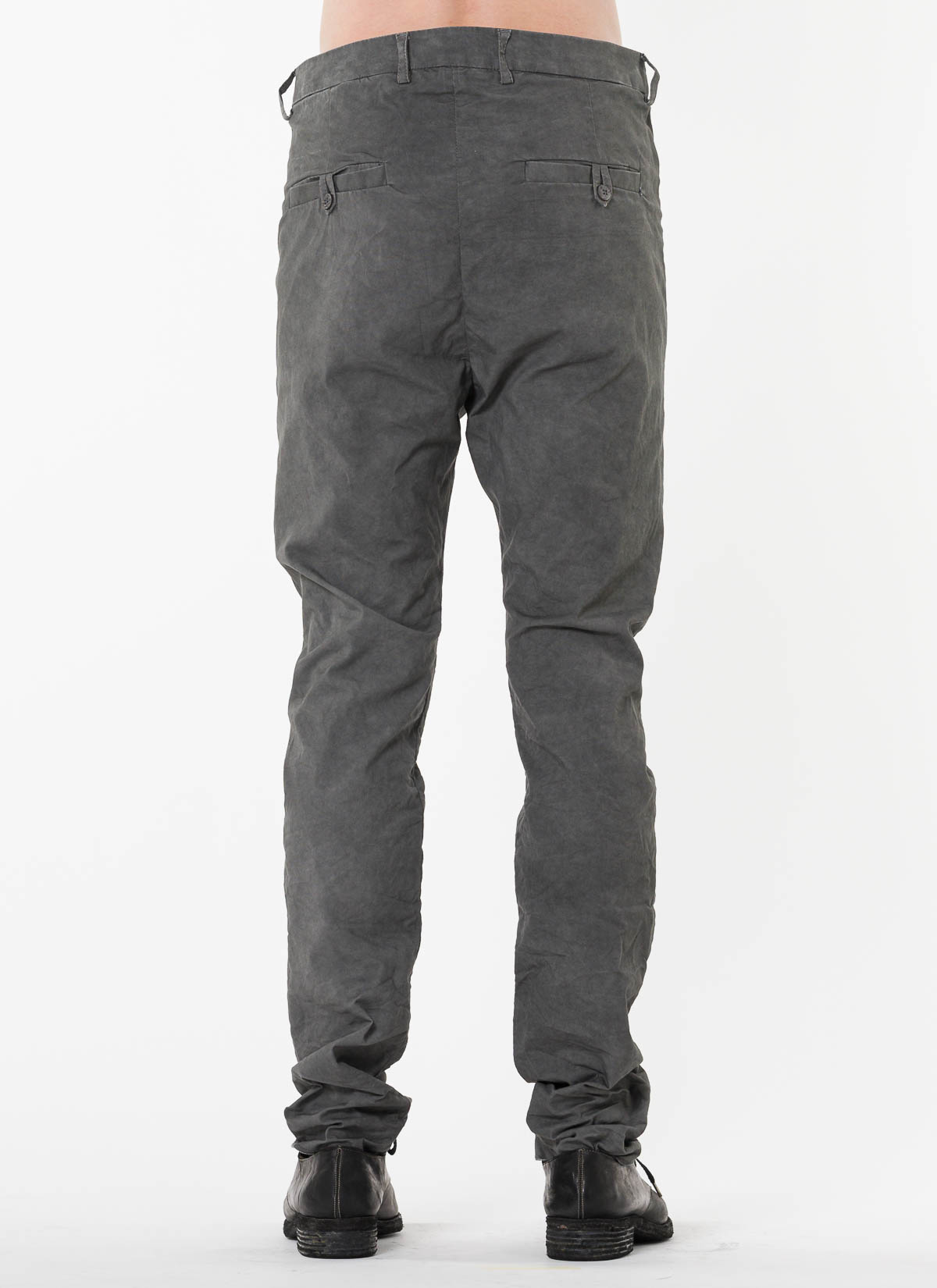 hide-m | POEME BOHEMIEN Men Zip Pants Diagonal Pockets PT-37, grey
