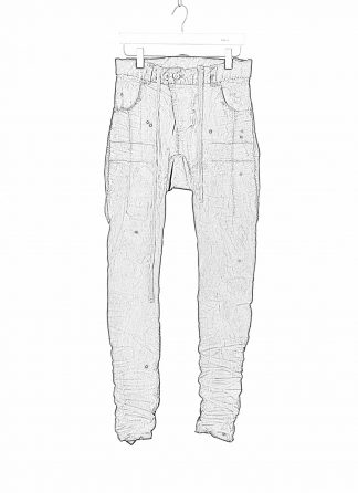 BORIS BIDJAN SABERI men pants P13HS TF F1504K Hand Stitched 16H Treated Body Molded Resin Dyed Herren Hose Jeans exclusively limited cotton pu oil brown hide m 2