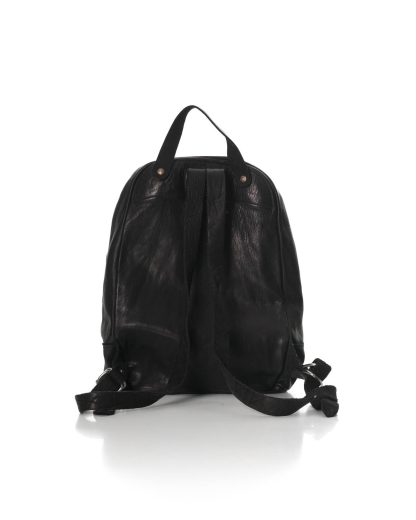 hide-m | GUIDI DBP05 Small 2 Zip Backpack, black horse leather