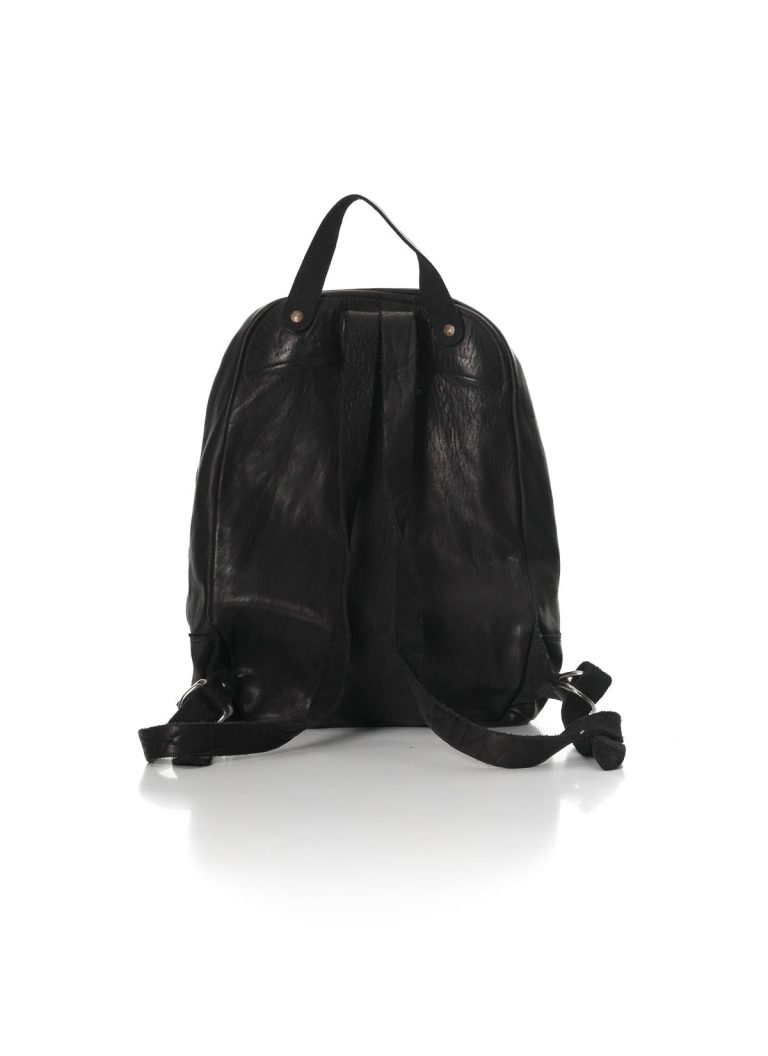 hide-m | GUIDI DBP05 Small 2 Zip Backpack, black horse leather