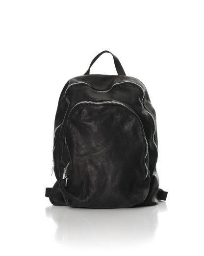 GUIDI DBP06 Men Women 2 Zip Backpack Herren Damen Rucksack soft horse full grain leather black hide m 4