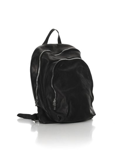 GUIDI DBP06 Men Women 2 Zip Backpack Herren Damen Rucksack soft horse full grain leather black hide m 5