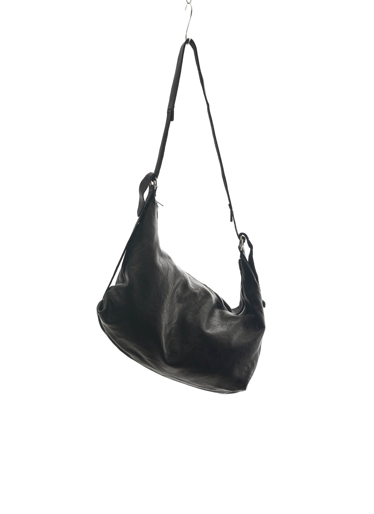hide-m | GUIDI Q15 Large Shoulder Bag, black horse leather