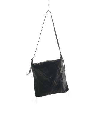 MA Maurizio Amadei BQ54 SY1.0 Large Squared Shoulder Bag Tasche soft washed cow leather black hide m 1