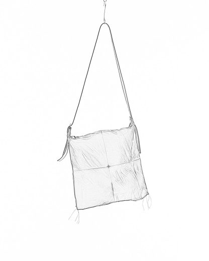 MA Maurizio Amadei BQ54 SY1.0 Large Squared Shoulder Bag Tasche soft washed cow leather black hide m 2