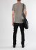 MA+ Maurizio Amadei BQ54 SY1.0 Large Squared Shoulder Bag herren damen tasche soft washed cow leather black hide m 13