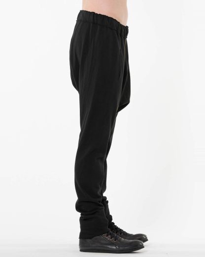 MA Maurizio Amadei Men P570 HP JM4 Elastic Waist Low Crotch 2 Pocket Pants Herren Hose Joggers black medium jersey cotton black hide m 4
